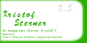 kristof sterner business card